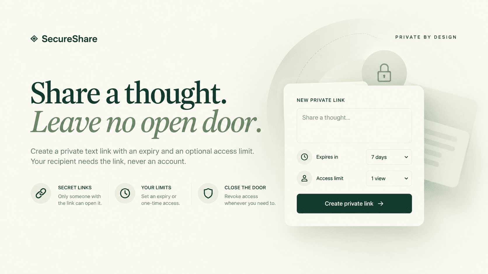 SecureShare system cover